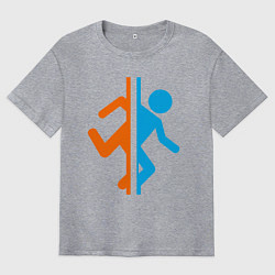 Футболка оверсайз мужская PORTAL, цвет: меланж