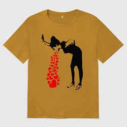 Футболка оверсайз мужская Banksy, цвет: горчичный