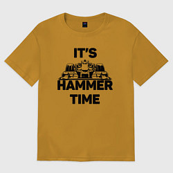 Футболка оверсайз мужская It's hammer time, цвет: горчичный