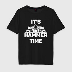 Футболка оверсайз мужская It's hammer time, цвет: черный