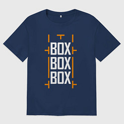 Футболка оверсайз мужская Box box box, цвет: тёмно-синий