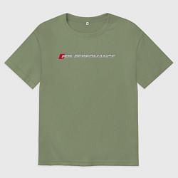 Футболка оверсайз мужская AUDI RS, цвет: авокадо