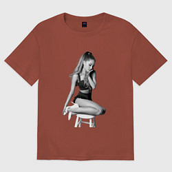 Футболка оверсайз мужская ARIANA GRANDE, цвет: кирпичный