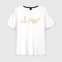 Мужская футболка оверсайз LIL PEEP GOLDEN LOGO