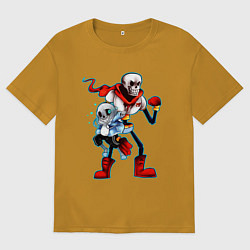 Футболка оверсайз мужская UNDERTALE, цвет: горчичный
