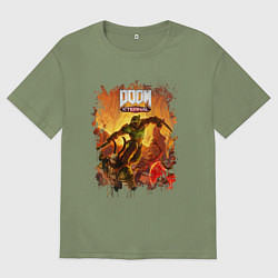 Футболка оверсайз мужская DOOM, цвет: авокадо