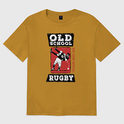 Футболка оверсайз мужская Old School Rugby, цвет: горчичный