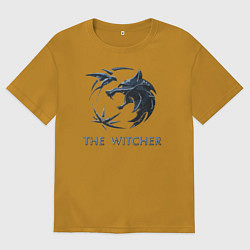 Мужская футболка оверсайз Ведьмак Белый волк Геральт