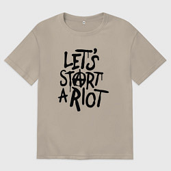 Футболка оверсайз мужская Three Days Grace, цвет: миндальный