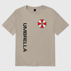 Футболка оверсайз мужская UMBRELLA CORP, цвет: миндальный