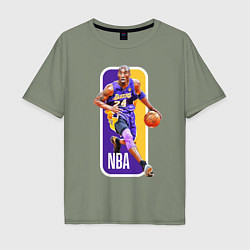 Футболка оверсайз мужская NBA Kobe Bryant, цвет: авокадо