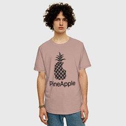 Футболка оверсайз мужская PineApple, цвет: пыльно-розовый — фото 2