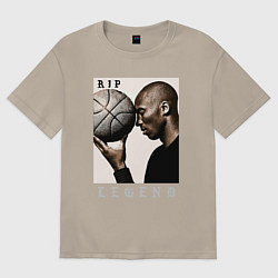 Футболка оверсайз мужская Kobe - RIP Legend, цвет: миндальный
