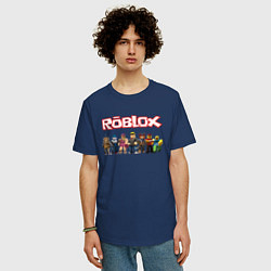 Футболка оверсайз мужская ROBLOX, цвет: тёмно-синий — фото 2