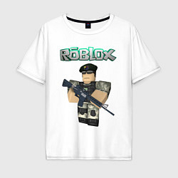 Футболка оверсайз мужская Roblox Defender, цвет: белый