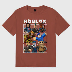 Футболка оверсайз мужская ROBLOX, цвет: кирпичный