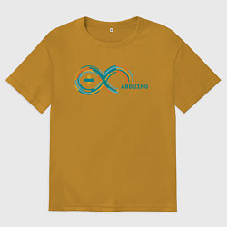 Футболка оверсайз мужская Arduino, цвет: горчичный