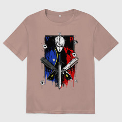 Футболка оверсайз мужская DMC, цвет: пыльно-розовый