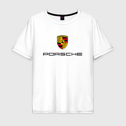 Футболка оверсайз мужская PORSCHE, цвет: белый