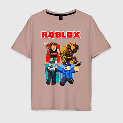 Футболка оверсайз мужская ROBLOX, цвет: пыльно-розовый