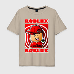 Футболка оверсайз мужская ROBLOX, цвет: миндальный