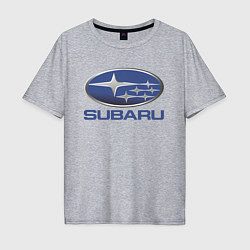 Футболка оверсайз мужская SUBARU, цвет: меланж