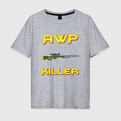 Мужская футболка оверсайз AWP killer 2