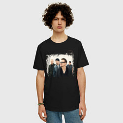 Футболка оверсайз мужская U2, цвет: черный — фото 2