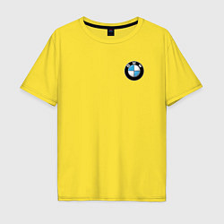 Футболка оверсайз мужская BMW, цвет: желтый