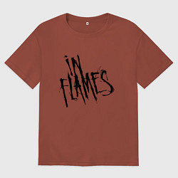 Футболка оверсайз мужская In Flames, цвет: кирпичный