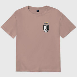 Футболка оверсайз мужская JUVENTUS, цвет: пыльно-розовый