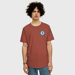 Футболка оверсайз мужская ЧЕЛСИ, цвет: кирпичный — фото 2