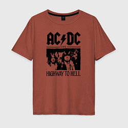 Мужская футболка оверсайз ACDC highway to hell