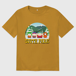 Футболка оверсайз мужская ЮЖНЫЙ ПАРК, цвет: горчичный