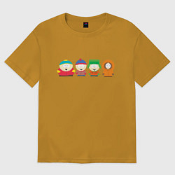 Футболка оверсайз мужская SOUTH PARK, цвет: горчичный