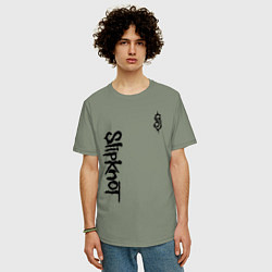 Футболка оверсайз мужская SLIPKNOT, цвет: авокадо — фото 2