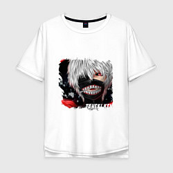 Футболка оверсайз мужская MASKED TOKYO GHOUL, цвет: белый