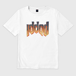 Футболка оверсайз мужская IDDQD DOOM, цвет: белый