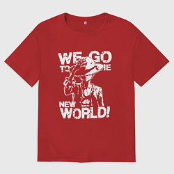 Футболка оверсайз мужская One Piece, цвет: красный