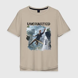 Футболка оверсайз мужская UNCHARTED, цвет: миндальный