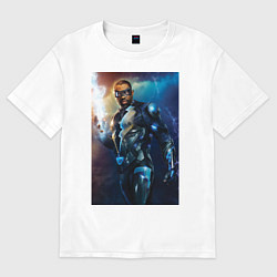 Футболка оверсайз мужская Black Lightning, цвет: белый