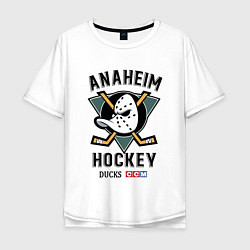 Футболка оверсайз мужская ANAHEIM DUCKS, цвет: белый