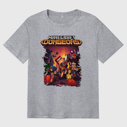Футболка оверсайз мужская Minecraft Dungeons, цвет: меланж