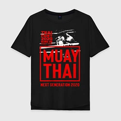 Футболка оверсайз мужская MUAY THAI, цвет: черный