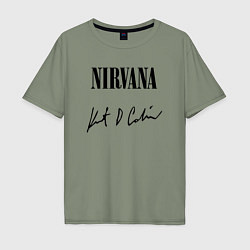 Мужская футболка оверсайз NIRVANA АВТОГРАФ КУРТА КОБЕЙНА