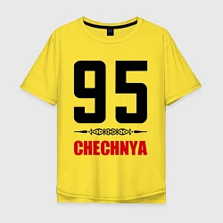 Футболка оверсайз мужская 95 Chechnya, цвет: желтый
