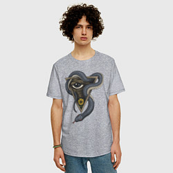 Футболка оверсайз мужская Иллюминаты, цвет: меланж — фото 2