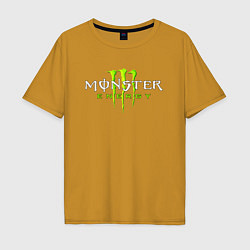 Футболка оверсайз мужская MONSTER ENERGY, цвет: горчичный