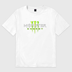 Футболка оверсайз мужская MONSTER ENERGY, цвет: белый