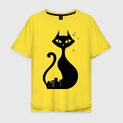 Мужская футболка оверсайз Влюбленные коты (Кошка)